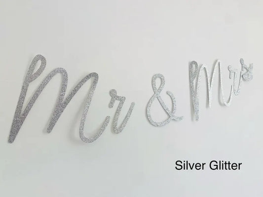 Customised Cursive Gold Glitter Banner - Personalized Handmade party decorations for all occasions