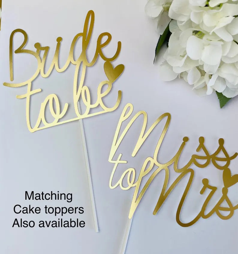 Customised Cursive Gold Glitter Banner - Personalized Handmade party decorations for all occasions