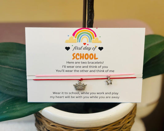 First Day of School Matching Wish Bracelets