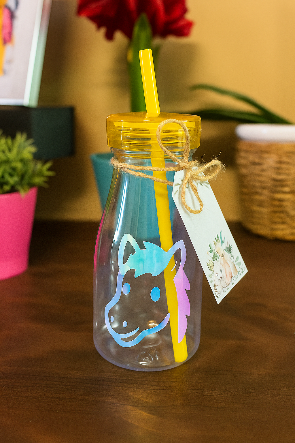 Personalised Milkshake Bottles COMBO with SLAP BAND as a party favor - Animal - Wild one - Jungle -Safari