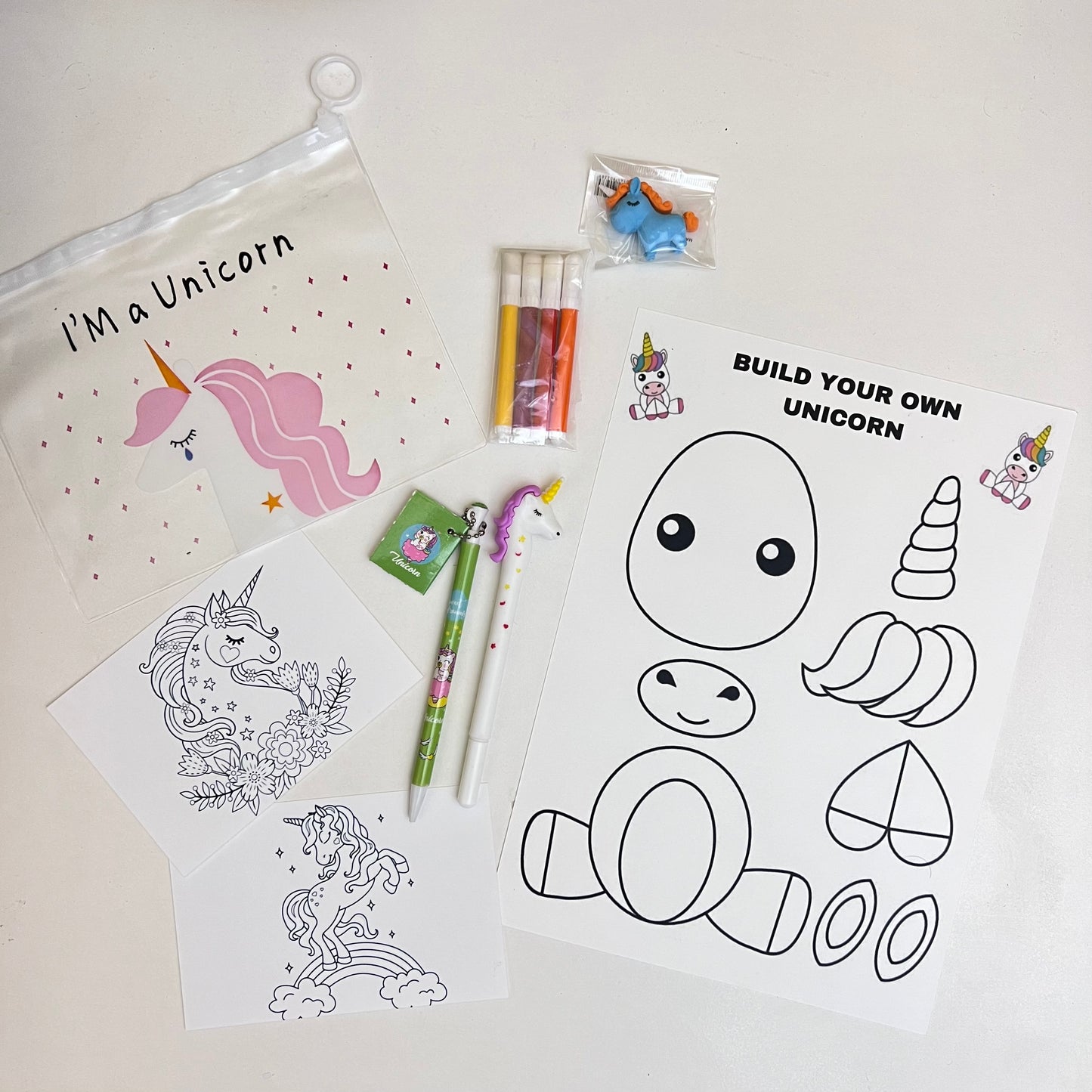 Unicorn Activity pack Personalised - Children's Activity Pack Pre-Filled Party Bag