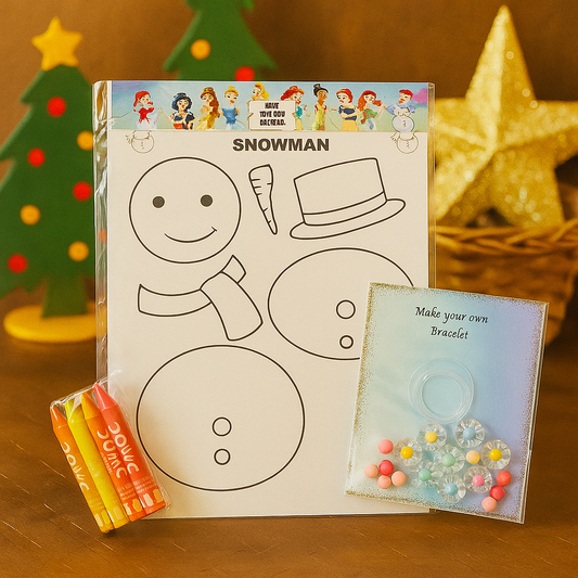 ☃️ DIY Snowman Craft Kit – Fun Princess-Themed Activity for Kids! ❄️