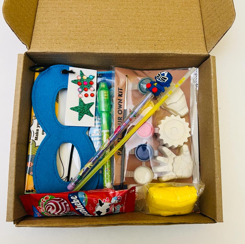Personalised combo return gifts for kids - Marvel activity set