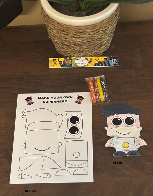 Make Your Own Superhero Craft Kit - Colour, Cut & Glue