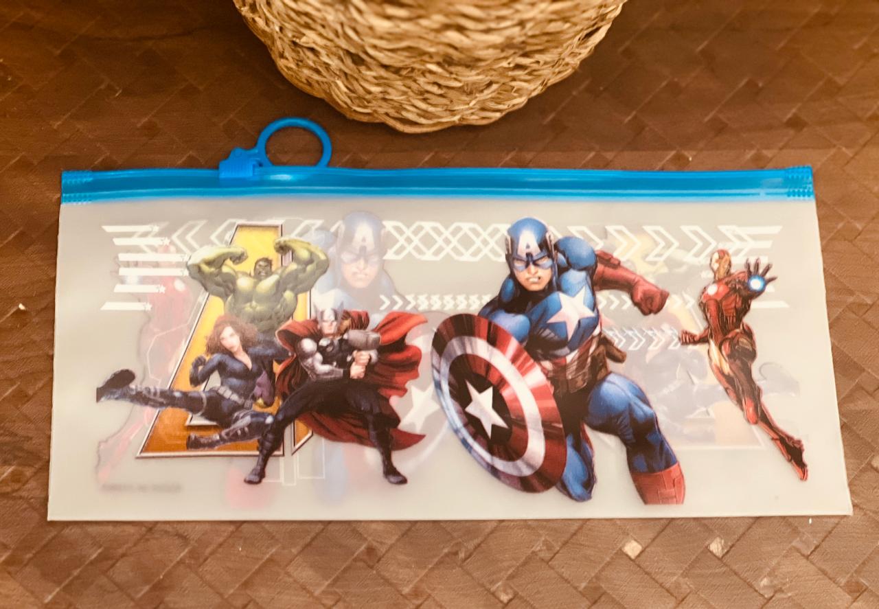Avengers Pouch Transparent for Pen Pencil Sharpener - Superhero Return Gifts for Kids