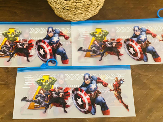 Avengers Pouch Transparent for Pen Pencil Sharpener  -  Superhero Return Gifts for Kids