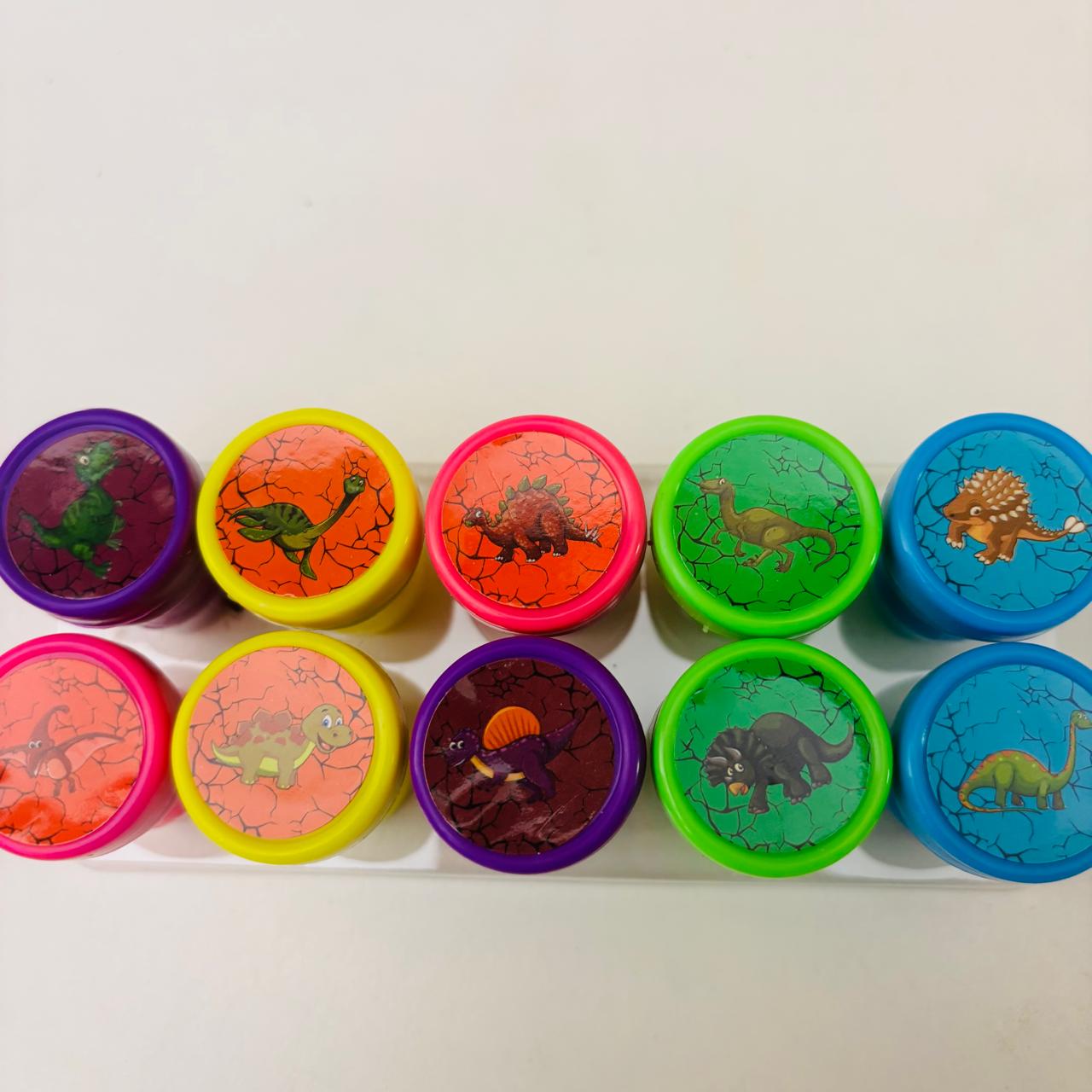 Pack of 5 Dino Stamps for Kids - Dino Party bag fillers