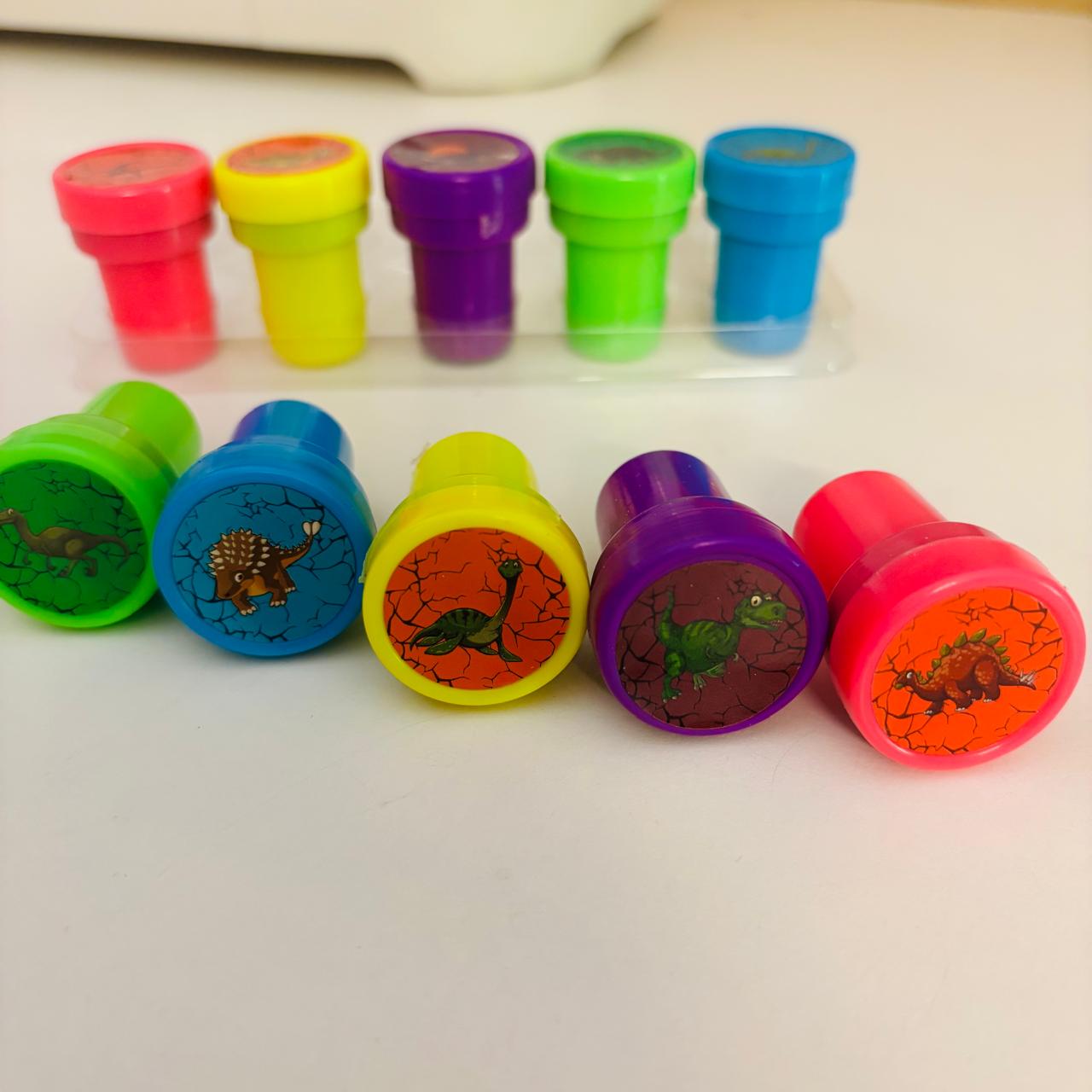 Pack of 5 Dino Stamps for Kids - Dino Party bag fillers