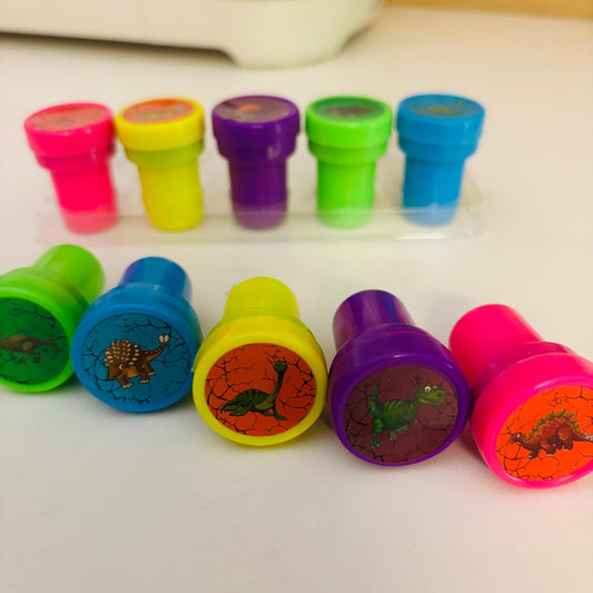 Pack of 5 Dino Stamps for Kids - Dino Party bag fillers
