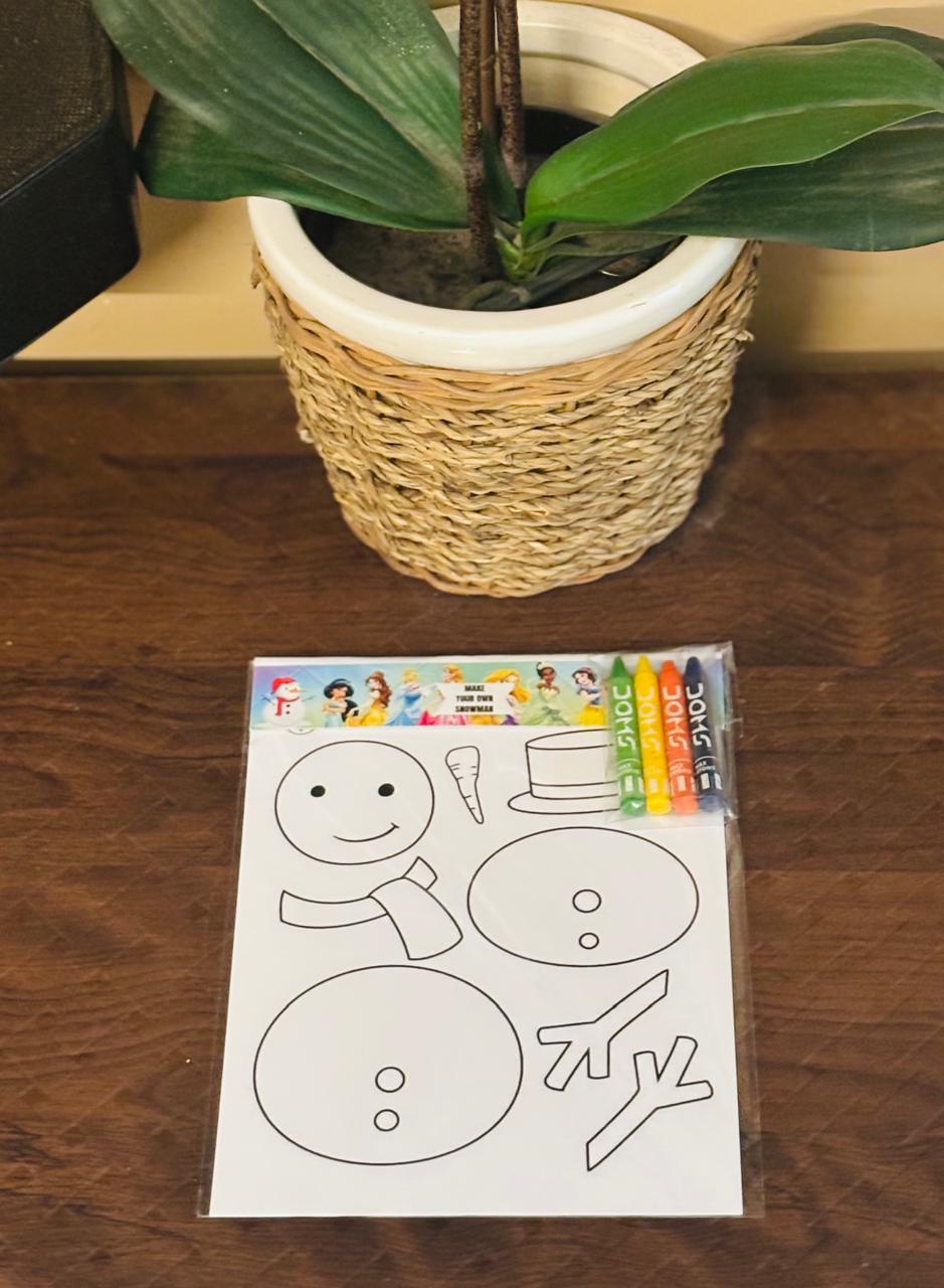 ⛄ Make Your Own Snowman Craft Kit - Colour, Cut & Glue