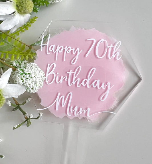Personalised Acrylic cake topper for wedding,Engagement, baby shower and Birthday parties
