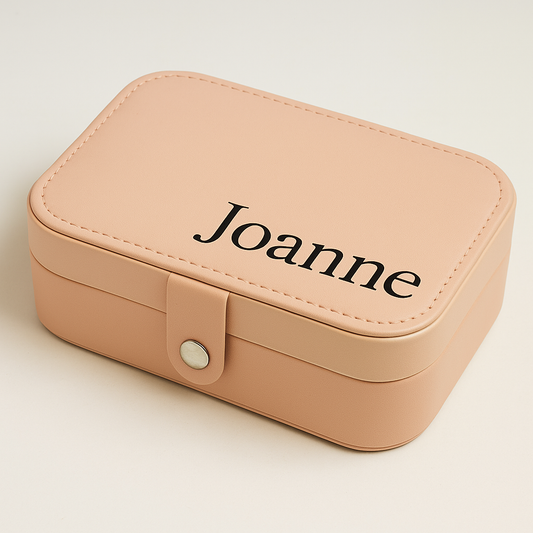 Personalized Travel Jewellery Box β Blush Pink