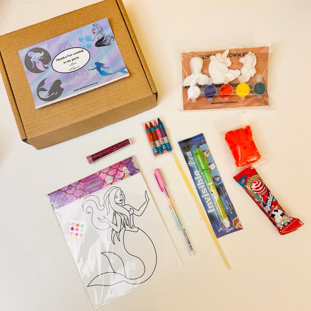 Personalised combo return gifts for kids - Mermaid activity set