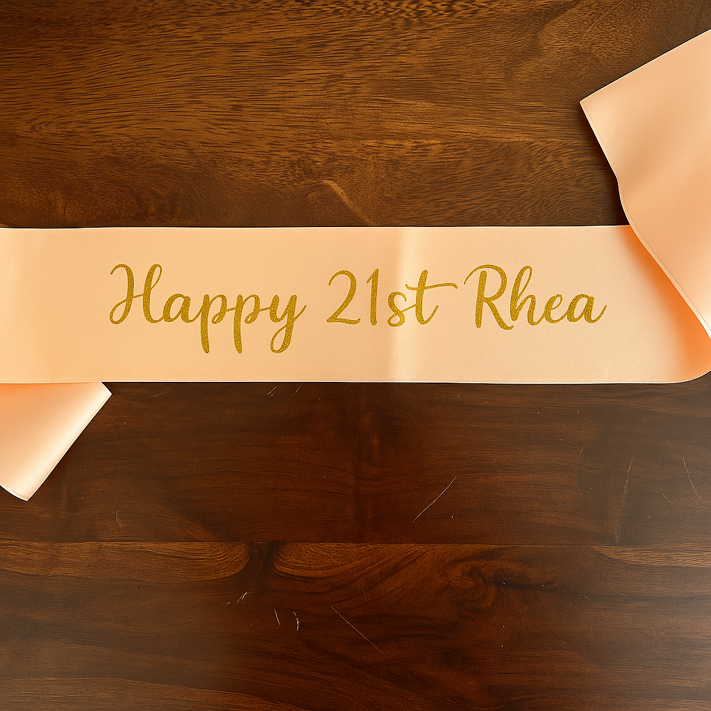 Personalised Sash - Customise with any text