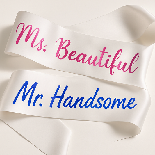 Personalised Sash for Birthday Sash, Bachelorette, Baby shower Sashes -Customise with any text