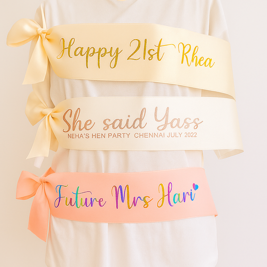 Personalised Sash - Customise with any text