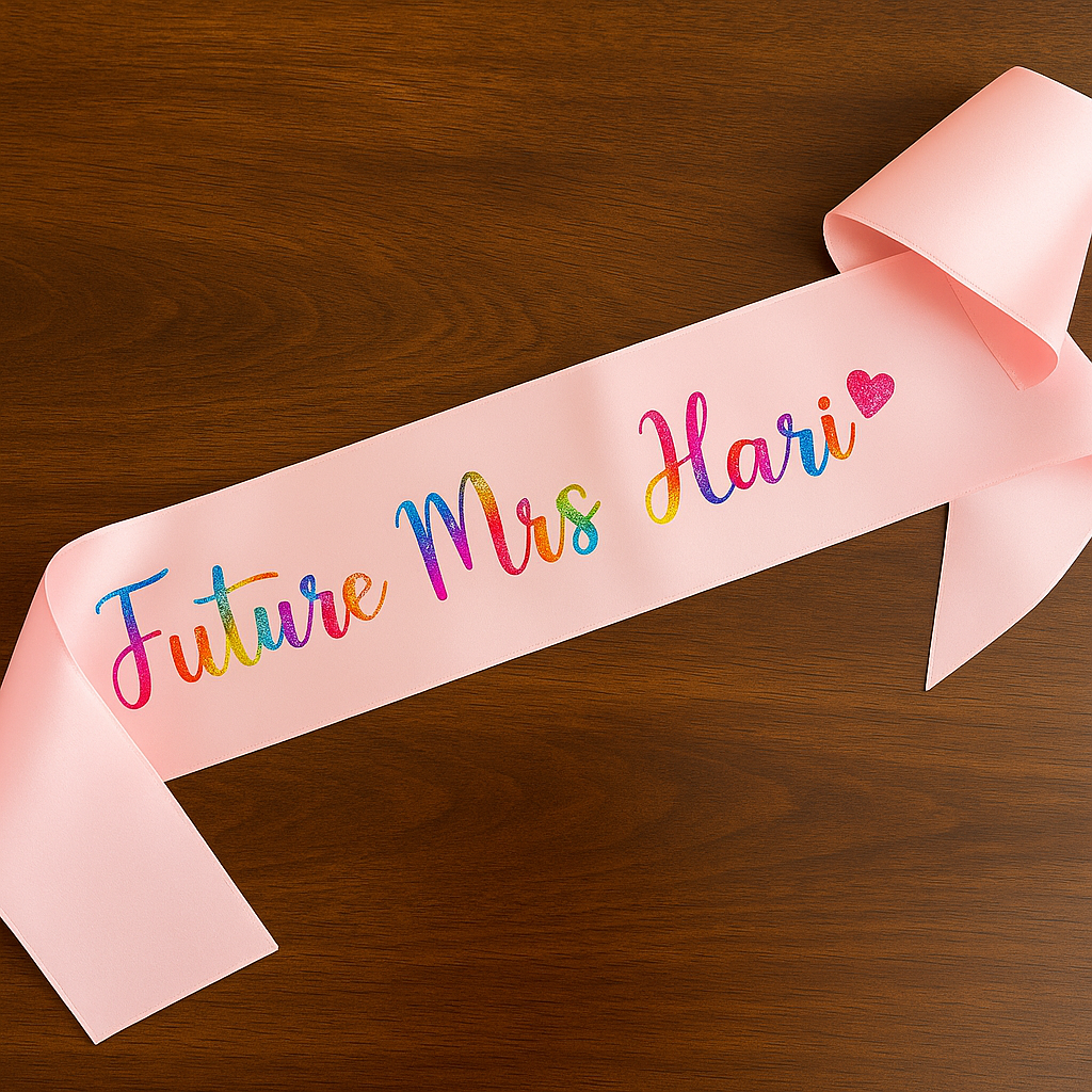 Personalised Sash - Customise with any text