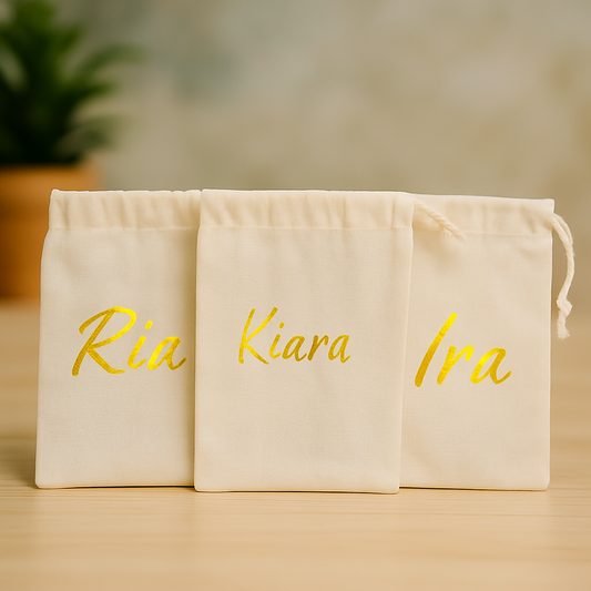 🎁 Personalised Drawstring Gift Bags ✨