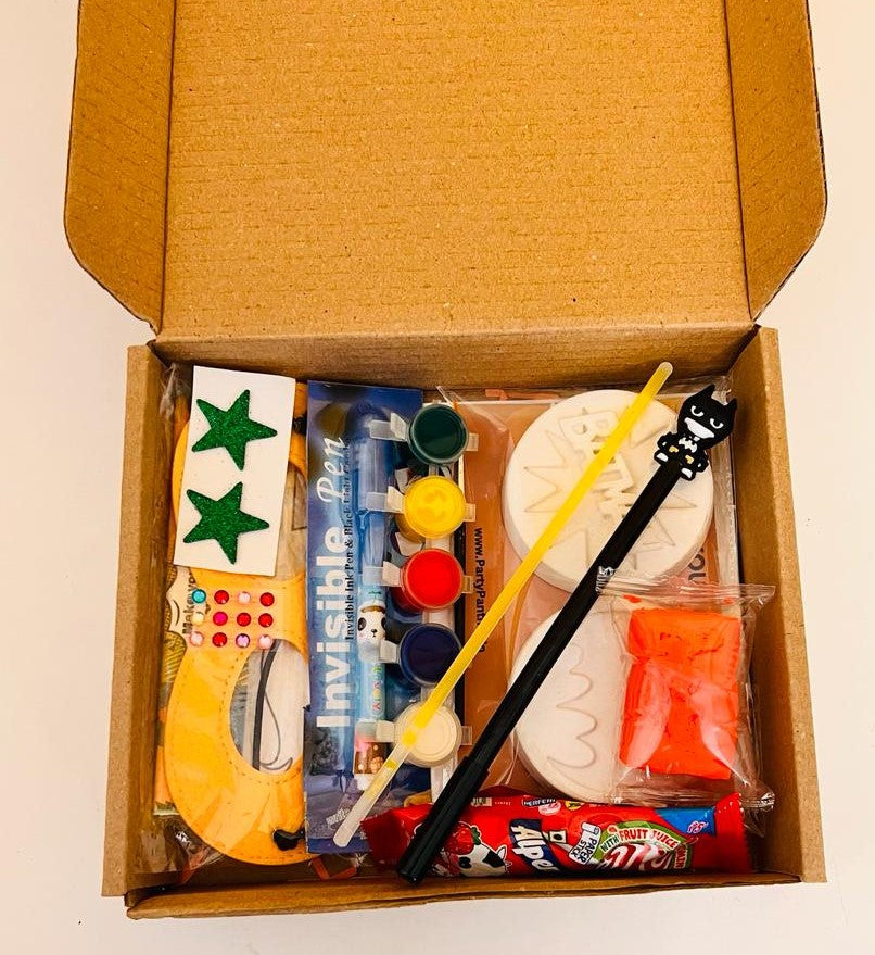 Personalised combo return gifts for kids - Super Hero activity set