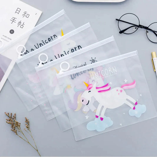 Unicorn Pouch Transparent for Pen Pencil Sharpener - Return Gifts for Kids