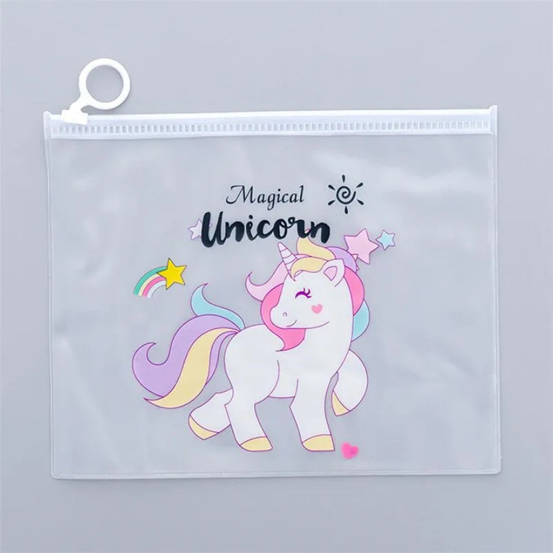 Unicorn Pouch Transparent for Pen Pencil Sharpener - Return Gifts for Kids