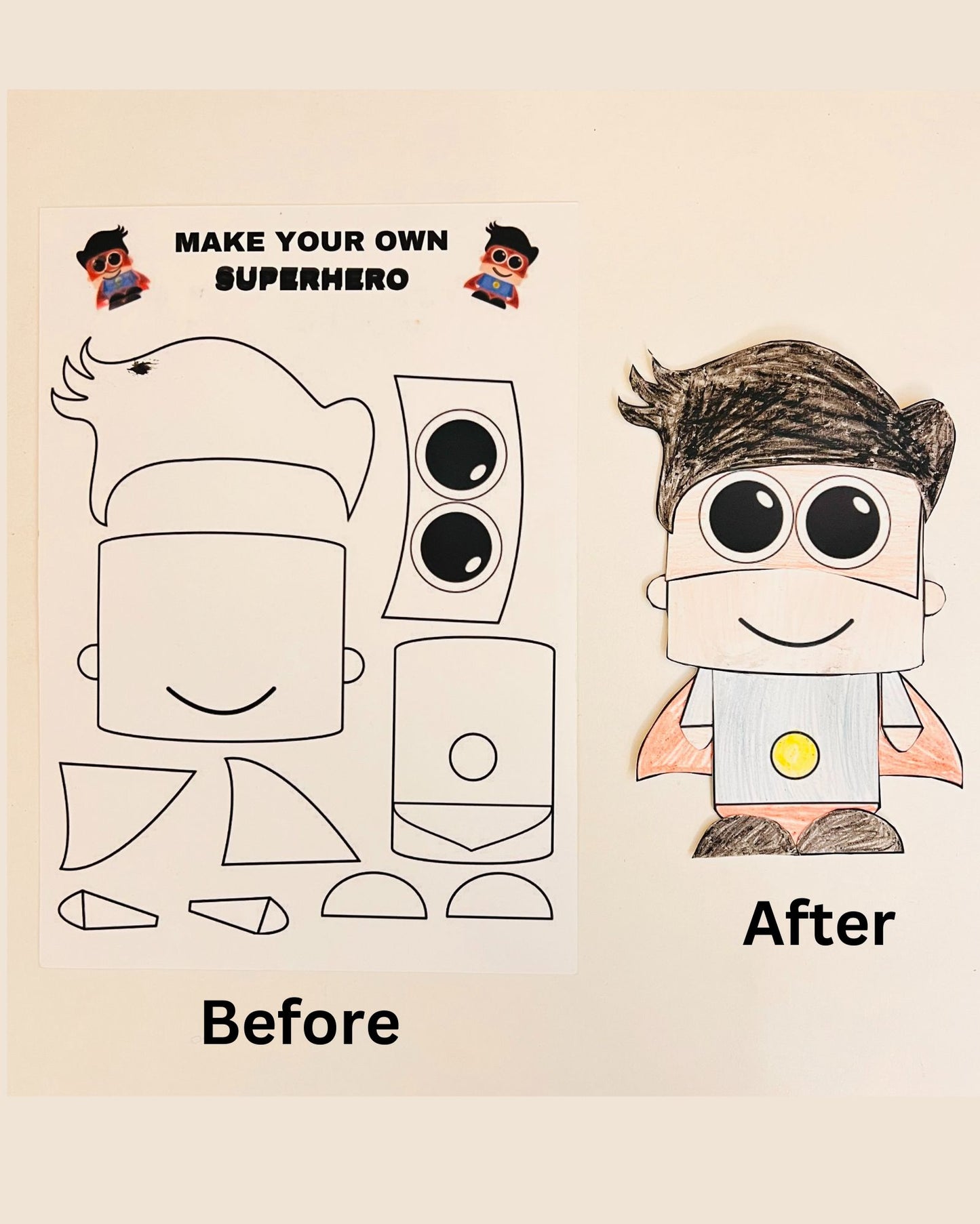 Superhero inspired Activity pack Personalised - Children's Activity Pack Pre-Filled Party Bag