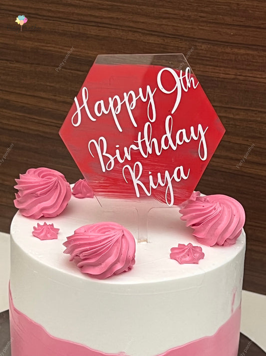 Personalised Acrylic cake topper for wedding,Engagement, baby shower and Birthday parties