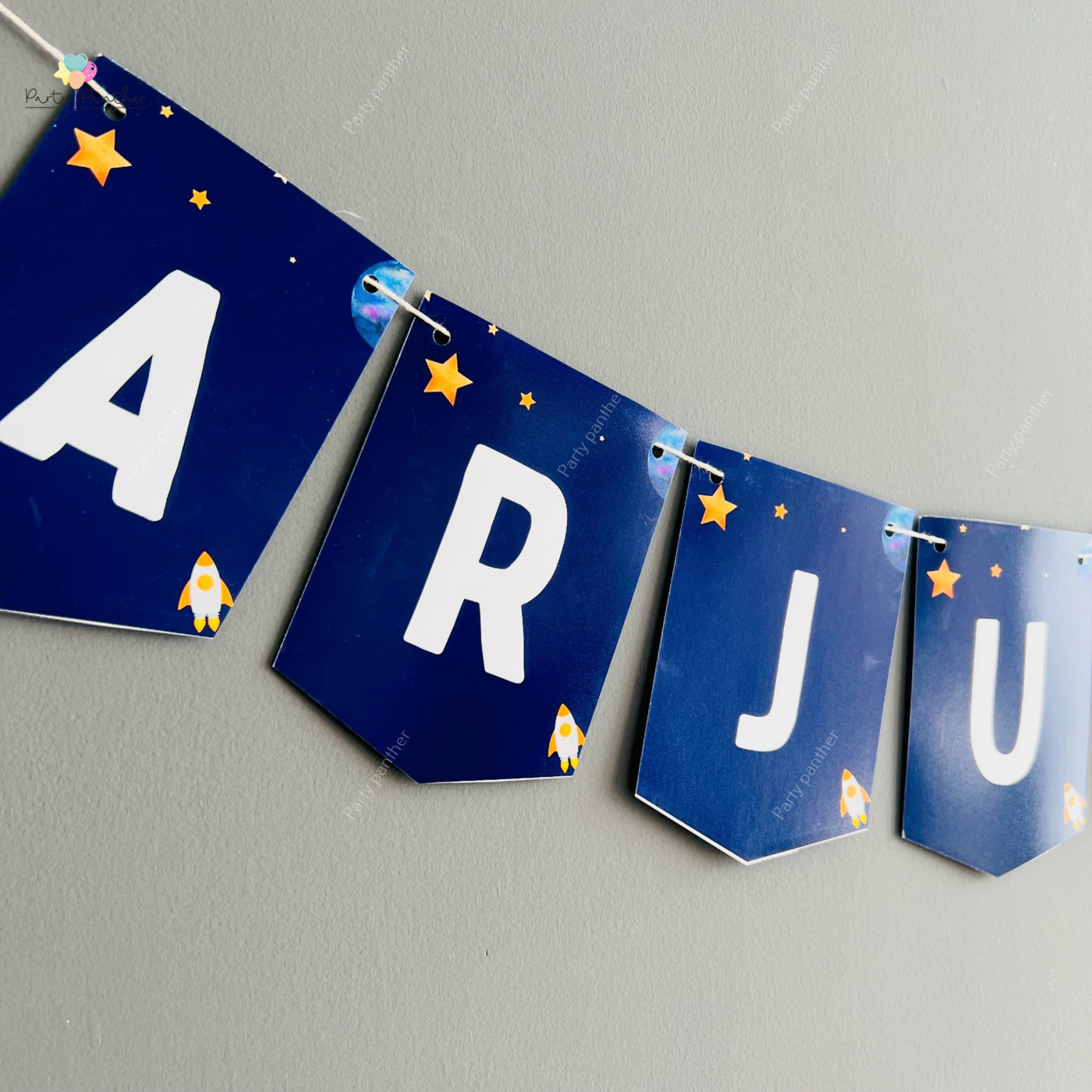 Personalised Space theme / Galaxy theme party - Personalised with any text or Number Custom Banner