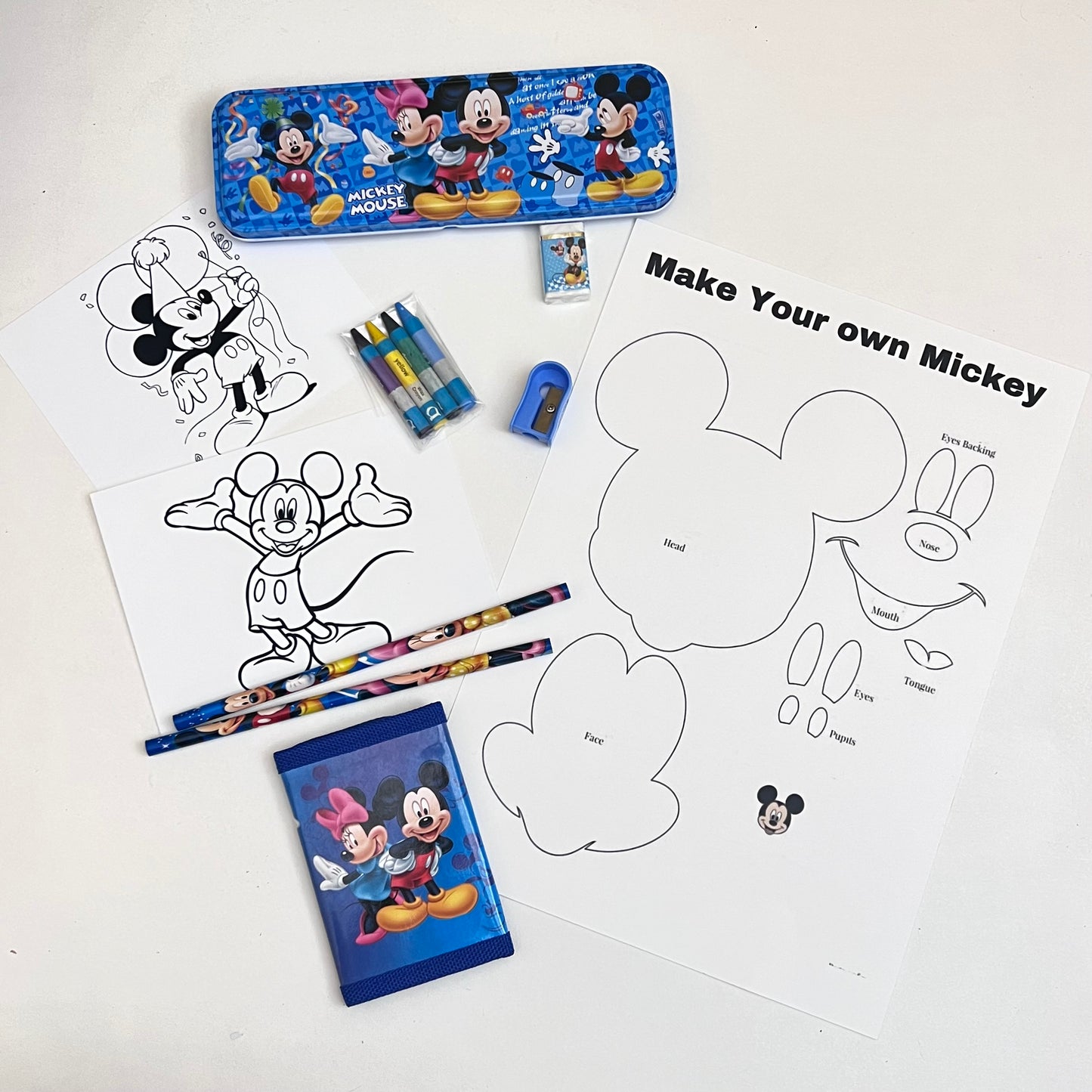Mickey mouse inspired Activity pack Personalised - Children's Activity Pack Pre-Filled Party Bag