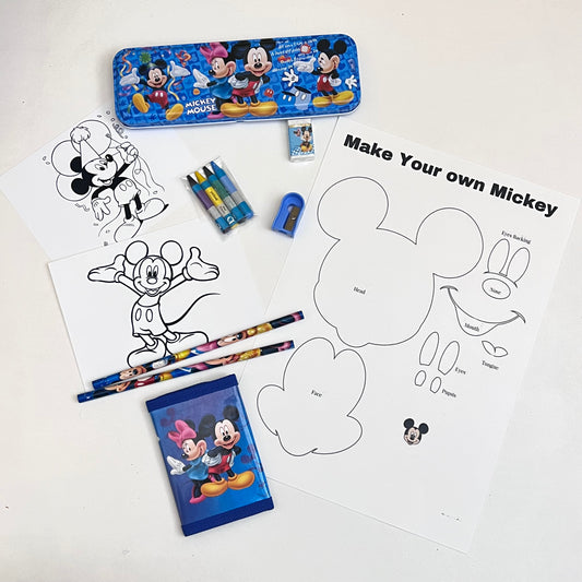 Mickey mouse inspired Activity pack Personalised - Children's Activity Pack Pre-Filled Party Bag