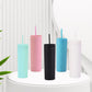 Pack of 2 Long Tumbler with Same Lid and Straw,500ml - Pastel Skinny Tumblers, Unique return  gift