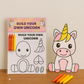 Make your own Unicorn - Colour, Cut & Glue