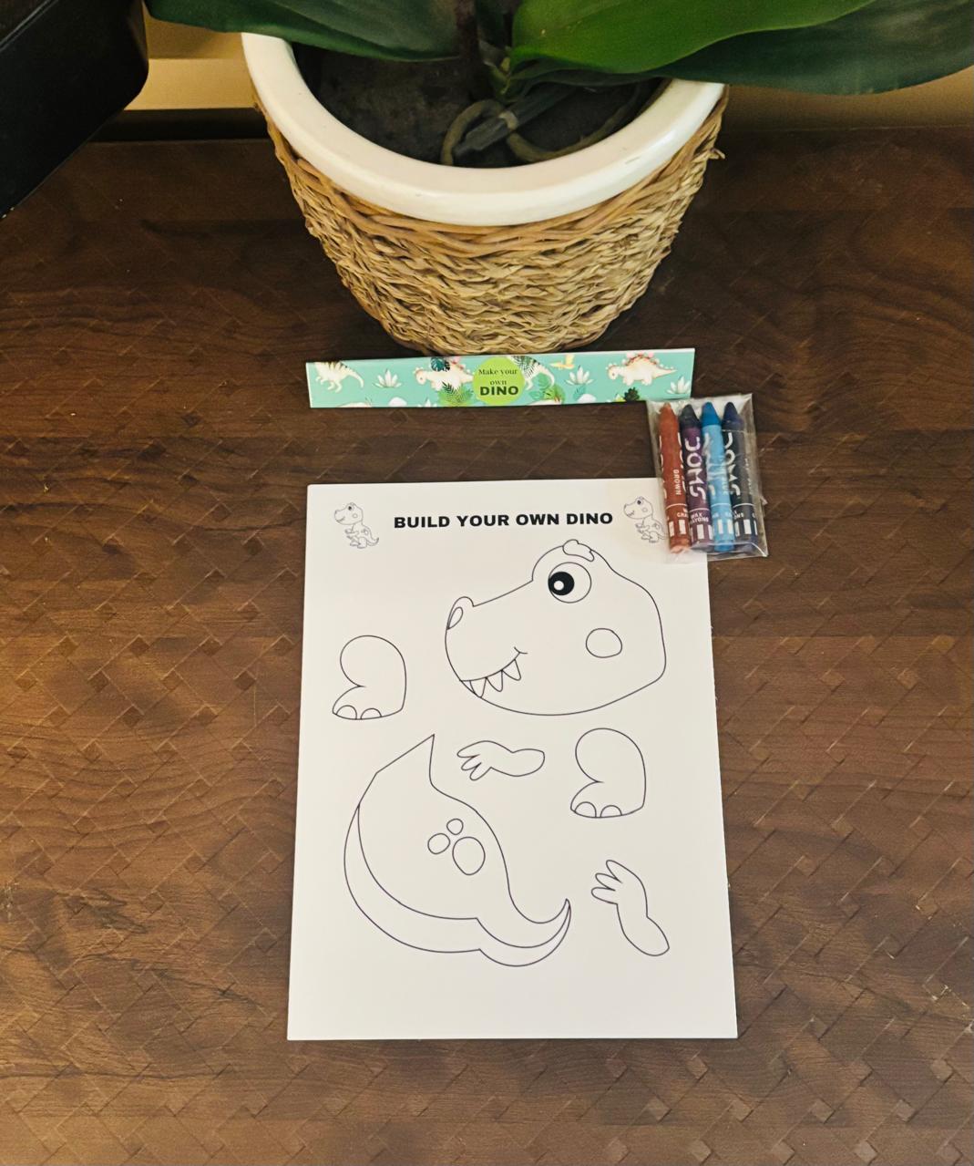 Build Your Dino – Kids DIY Craft Kit - Colour, Cut & Glue