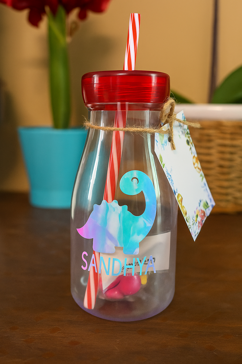 Personalized Dinosaur Water Bottles COMBO with ERASER 🦖✨