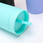 Pack of 2 Long Tumbler with Same Lid and Straw,500ml - Pastel Skinny Tumblers, Unique return  gift