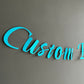 Customised Cursive Blue Glitter Banner - Personalized Handmade party decorations for all occasions