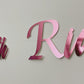 Customised Cursive Metallic Pink Banner - Personalized Handmade party decorations for all occasions