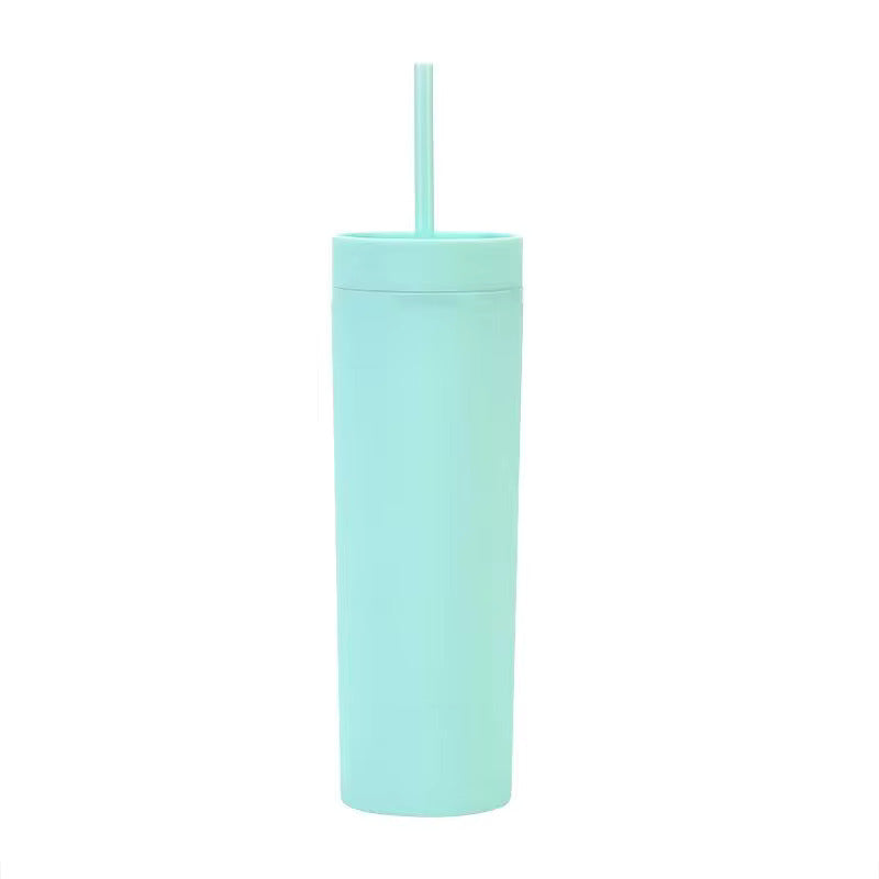 Pack of 2 Long Tumbler with Same Lid and Straw,500ml - Pastel Skinny Tumblers, Unique return  gift