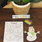 ⛄ Make Your Own Snowman Craft Kit - Colour, Cut & Glue