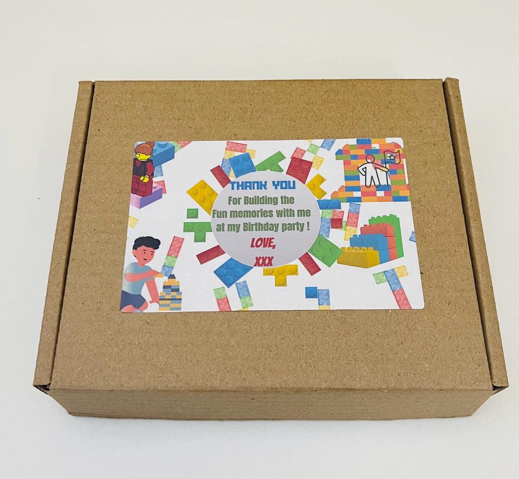 Personalised Lego theme activity set - return gifts for kids