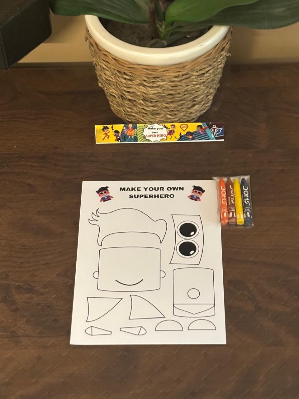 Make Your Own Superhero Craft Kit - Colour, Cut & Glue