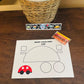 Make Your Own Car Craft Kit - Kids DIY Craft Kit - Colour, Cut & Glue