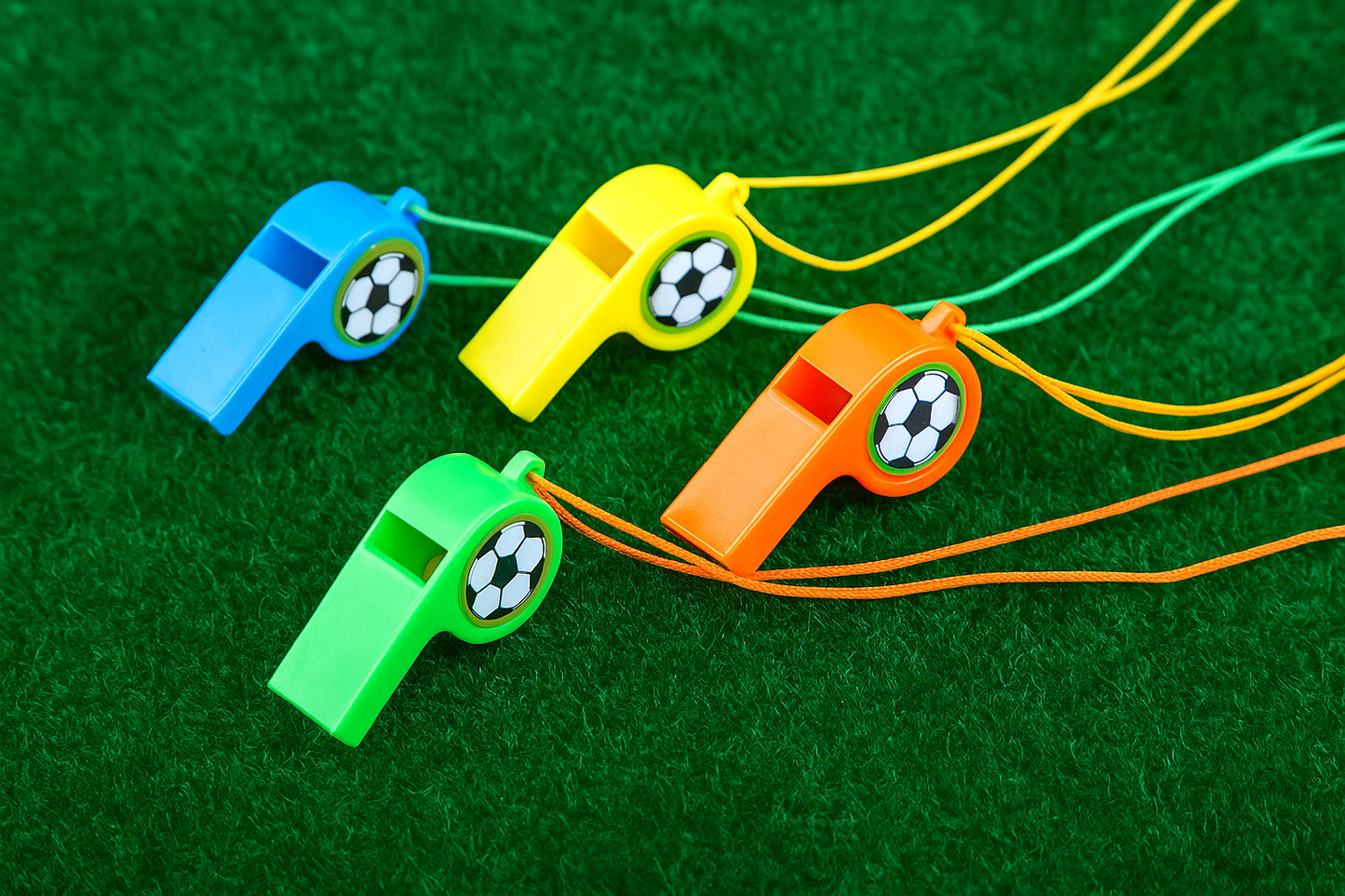 Set of 6 or 12 Football Whistles – Fun Party Favors for Kids