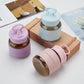 Pack of 2 - 300ml Stylish Glass Jar Bottle with Handle Lid & Sleeve – Leakproof Hot & Cold Coffee Mug for Office & College