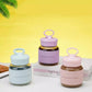 Pack of 2 - 300ml Stylish Glass Jar Bottle with Handle Lid & Sleeve – Leakproof Hot & Cold Coffee Mug for Office & College