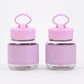 Pack of 2 - 300ml Stylish Glass Jar Bottle with Handle Lid & Sleeve – Leakproof Hot & Cold Coffee Mug for Office & College