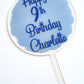 Personalised Acrylic round cake topper for wedding,Engagement, baby shower and Birthday parties