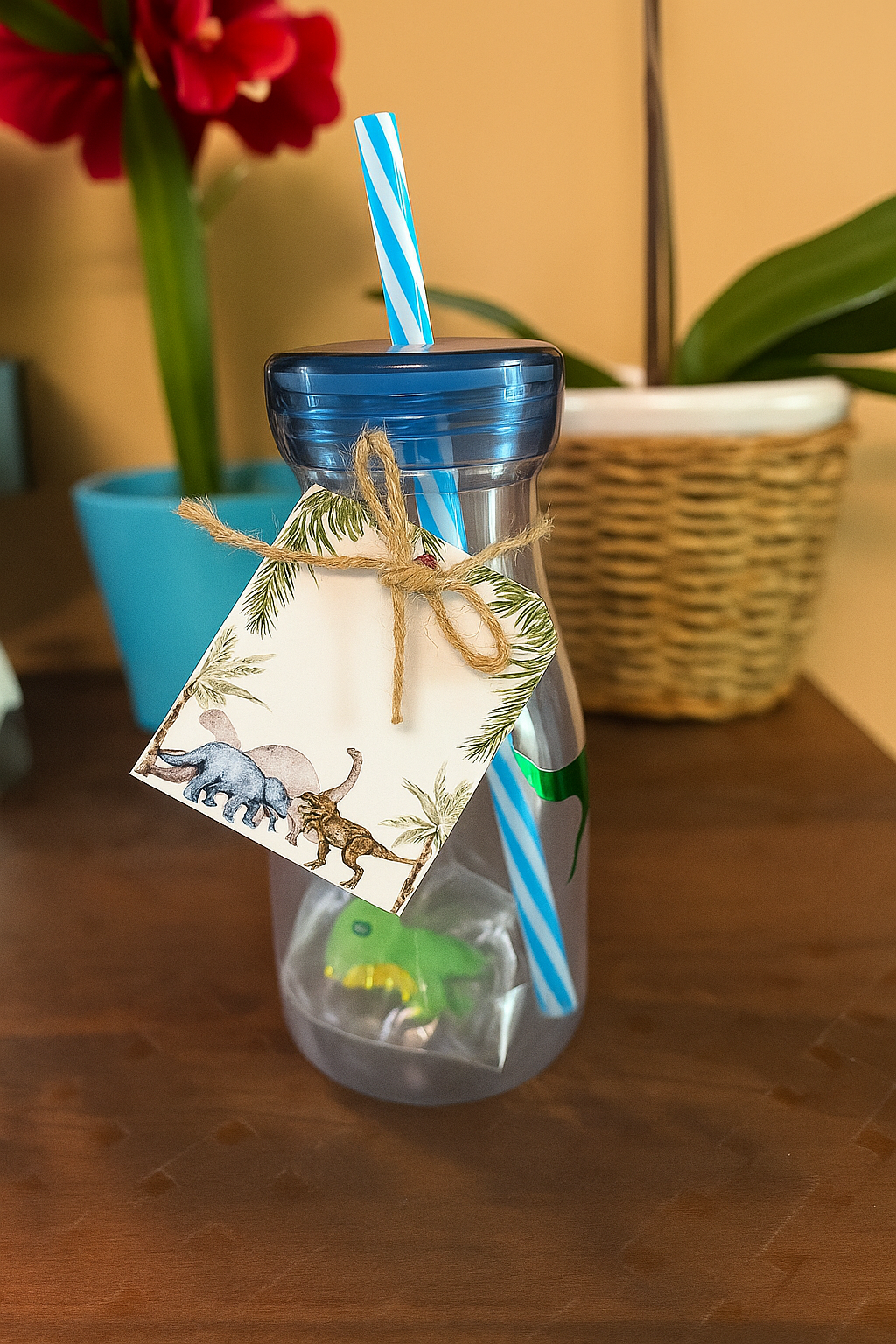 Personalized Dinosaur Water Bottles COMBO with ERASER 🦖✨