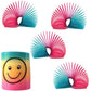 Mini Neon Smile Face Slinky Toys – Party Favors (Set of 4)