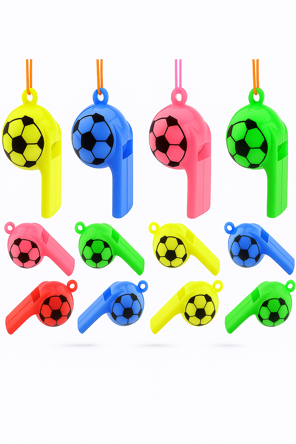 Set of 6 or 12 Football Whistles – Fun Party Favors for Kids